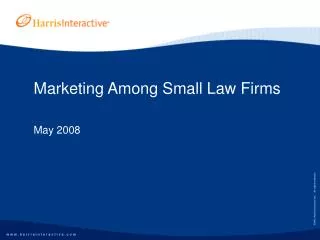 Marketing Among Small Law Firms May 2008