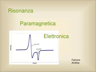 Risonanza Paramagnetica Elettronica