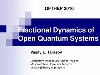 Fractional Dynamics of Open Quantum Systems