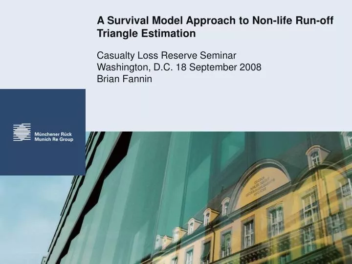 a survival model approach to non life run off triangle estimation