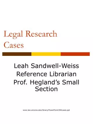 Legal Research Cases