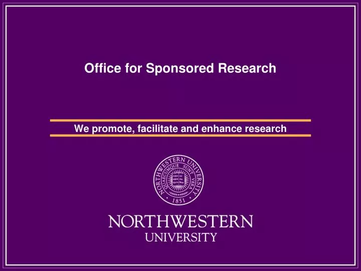 office for sponsored research