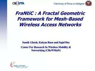 FraNtiC : A Fractal Geometric Framework for Mesh-Based Wireless Access Networks