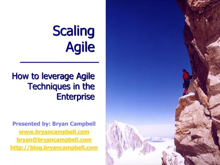 scaling agile how to leverage agile techniques in the enterprise