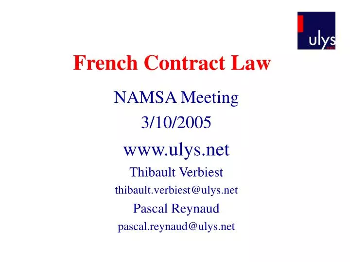 french law assignment of contract