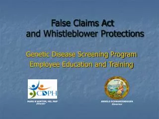 False Claims Act	 and Whistleblower Protections