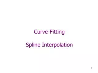 Curve-Fitting Spline Interpolation