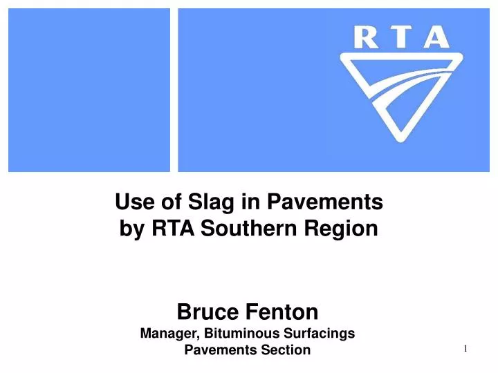 bruce fenton manager bituminous surfacings pavements section