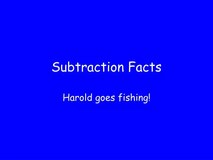 subtraction facts