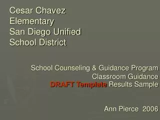 Cesar Chavez Elementary San Diego Unified School District