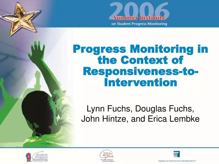 progress monitoring in the context of responsiveness to intervention