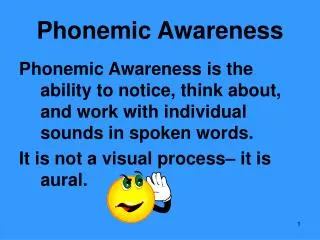 Phonemic Awareness