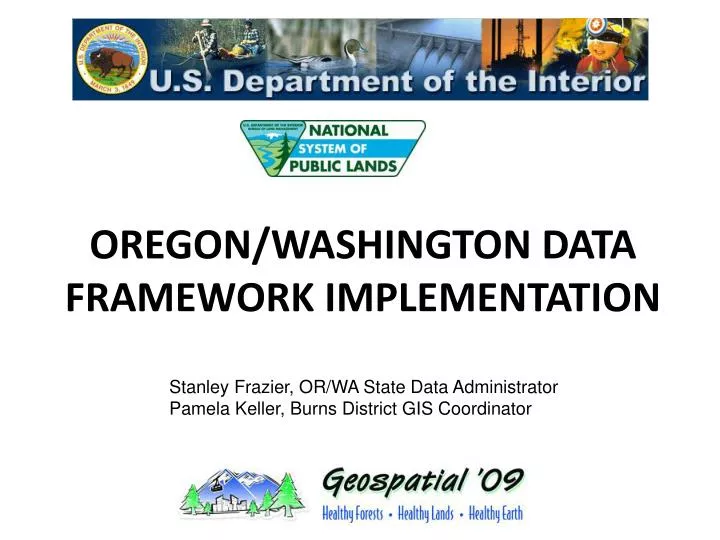 oregon washington data framework implementation