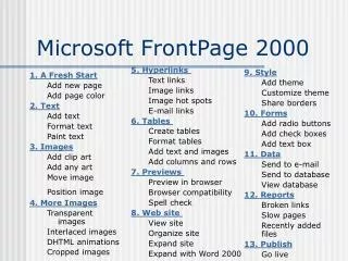 Microsoft FrontPage 2000