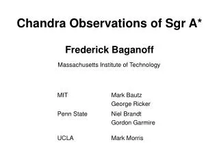 Chandra Observations of Sgr A*