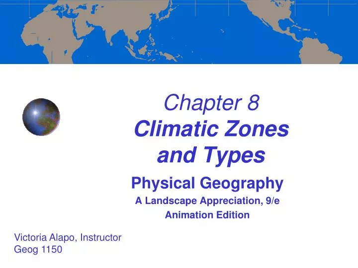 chapter 8 climatic zones and types