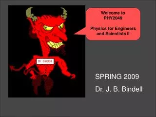 Welcome to PHY2049 Physics for Engineers and Scientists II