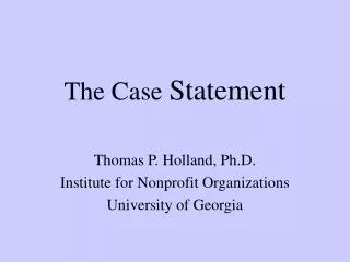 The Case Statement