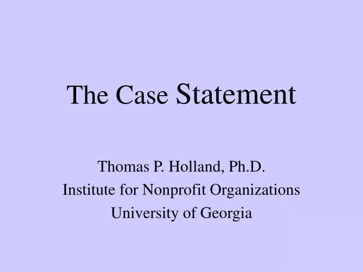 the case statement