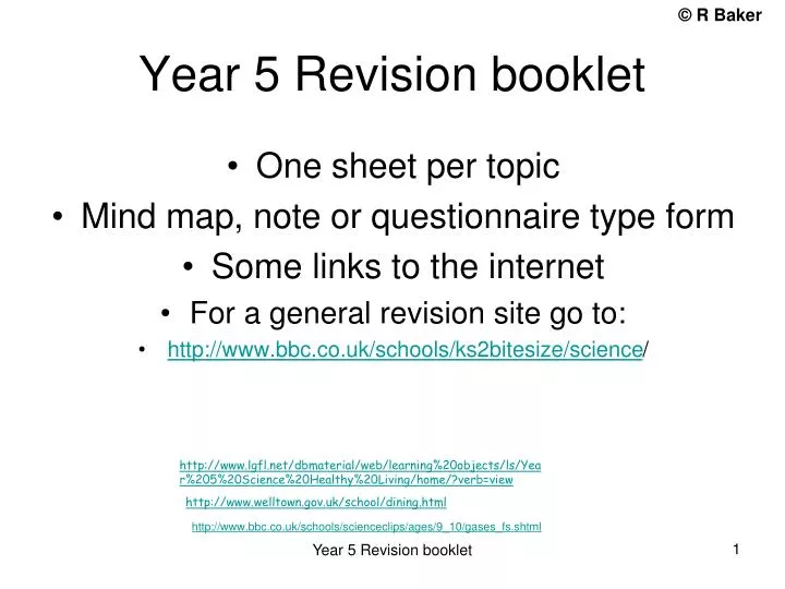 year 5 revision booklet