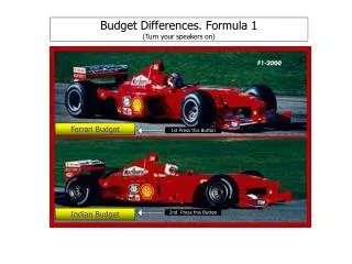 Budget Differences. Formula 1 (Turn your speakers on)