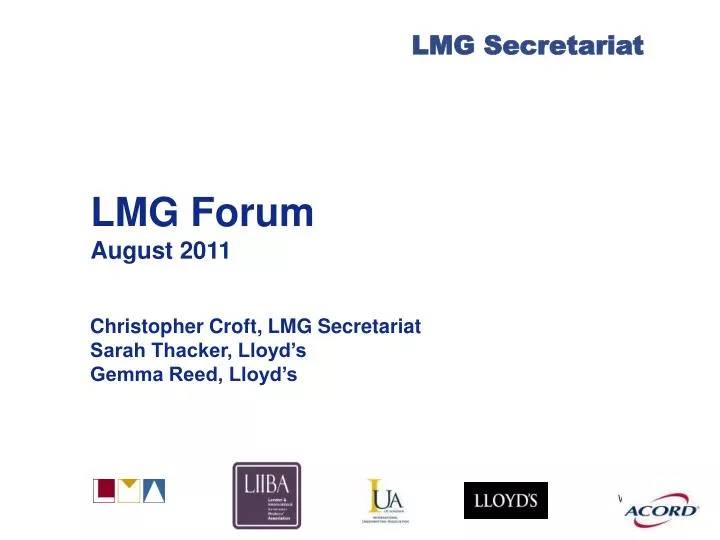 lmg forum august 2011