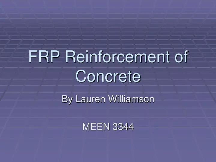 frp reinforcement of concrete