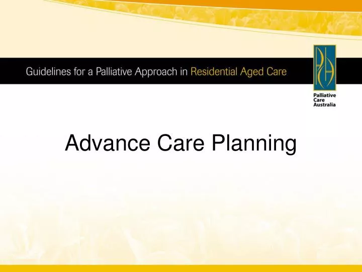 advance care planning