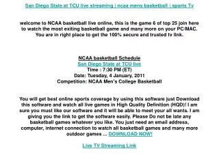 San Diego State at TCU live streaming | ncaa mens basketball