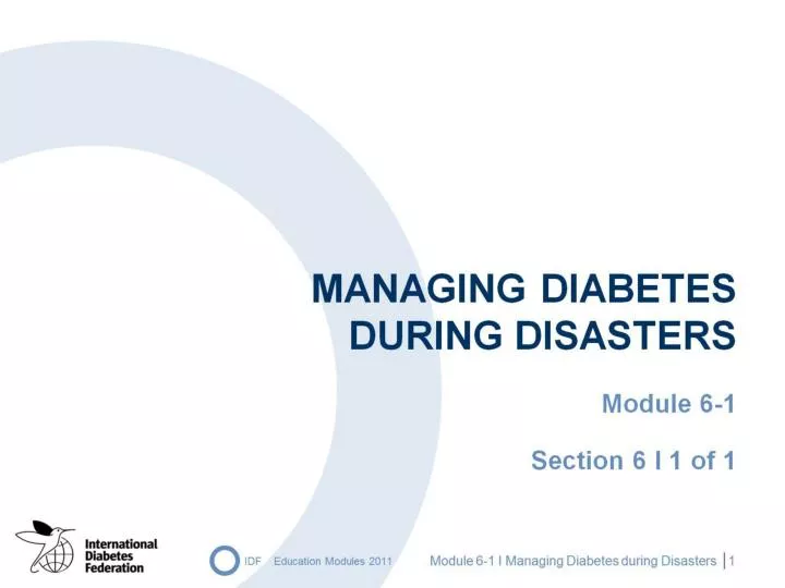 managing diabetes during disasters