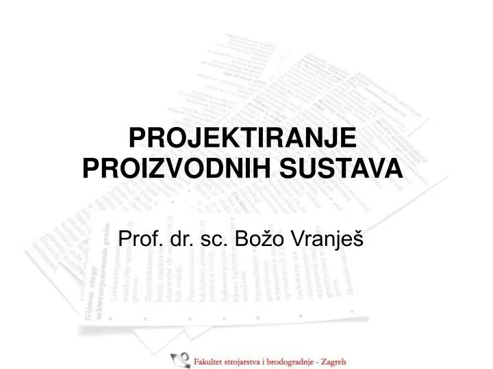 prof dr sc bo o vranje