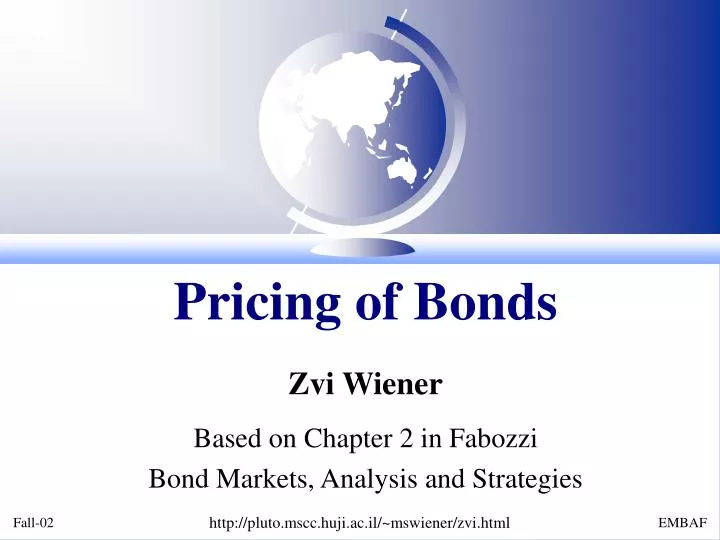 pricing of bonds