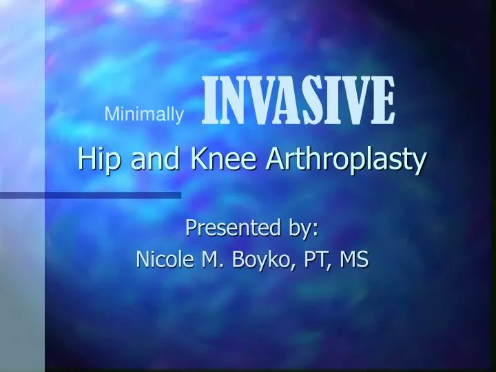 hip and knee arthroplasty