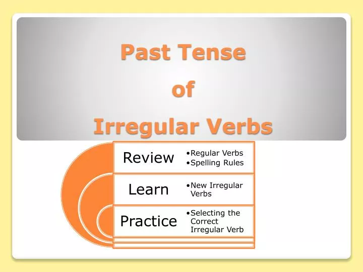 past tense of irregular verbs