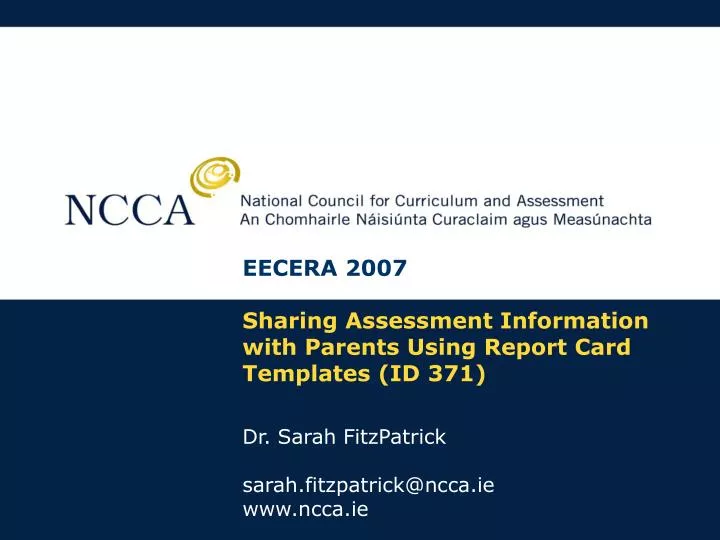 sharing assessment information with parents using report card templates id 371