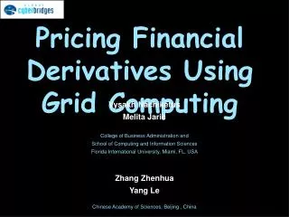 Pricing Financial Derivatives Using Grid Computing
