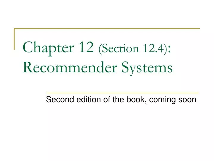 chapter 12 section 12 4 recommender systems