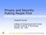 Privacy and Security: - slide 1