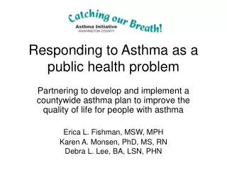 Responding to Asthma as a public health problem
