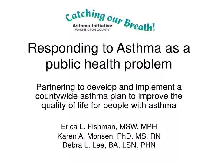 responding to asthma as a public health problem