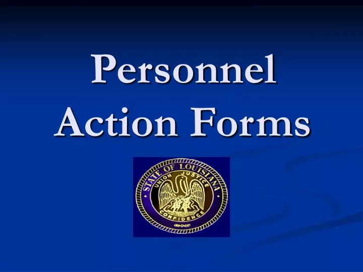 personnel action forms
