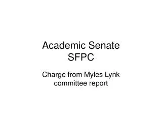 Academic Senate SFPC