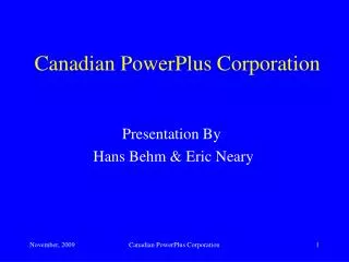 Canadian PowerPlus Corporation