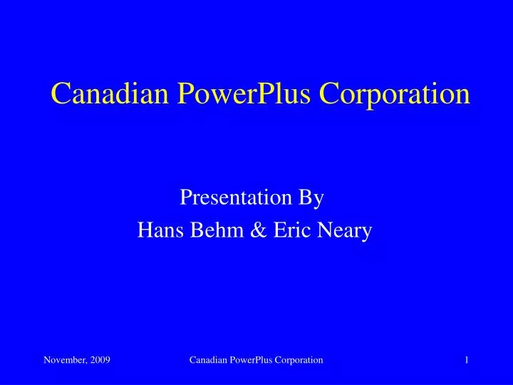 canadian powerplus corporation