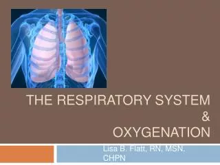 The Respiratory System &amp; Oxygenation