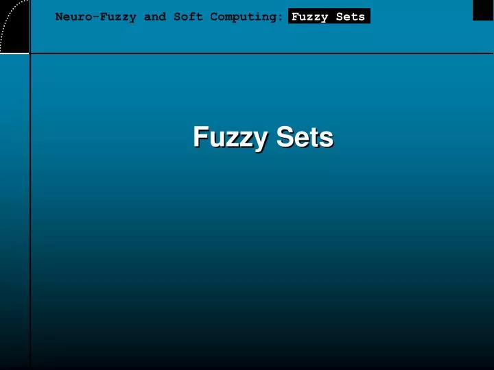 fuzzy sets