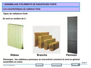 Types de radiateurs fonte