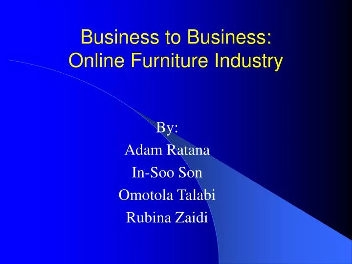 business to business online furniture industry