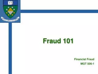 Fraud 101