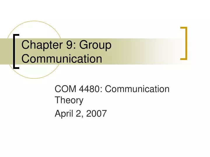 chapter 9 group communication